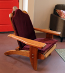 Stylized adirondak chair made with wester red cedar