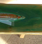coffee table with trout